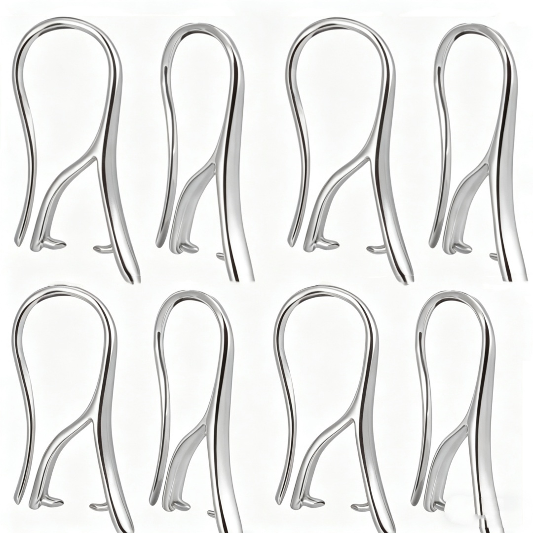 Jewelry Making Findings - 10/30Pcs White with Pinch Bails Golden