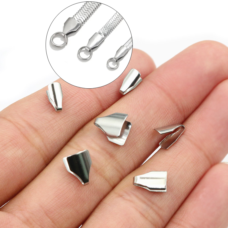 Jewelry Making Findings - 100pcs Stainless Steel 2-7mm Flat Cords