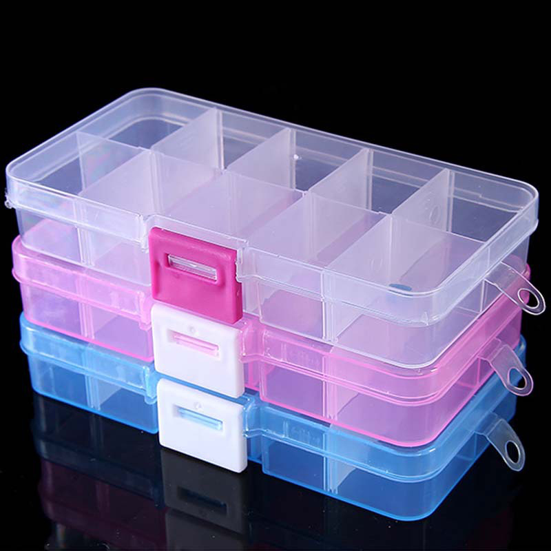 Jewelry Making Workshops - 10 Grids Nails Art organizer box