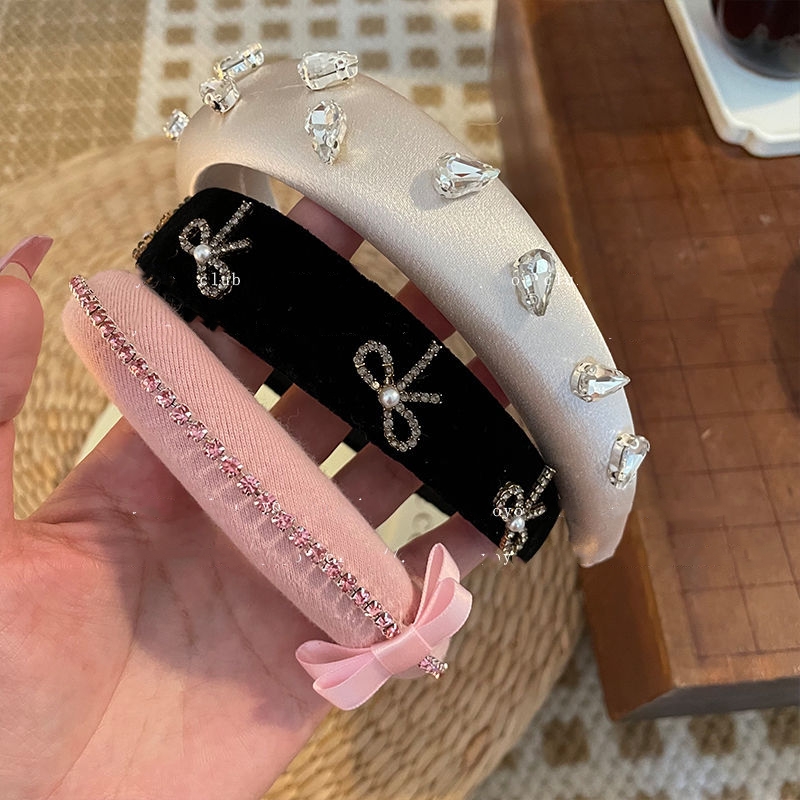Jewelry Making Adults - Retro Pearl Zircon Headband Rhinestone Bow