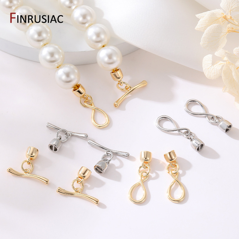 Toggle Clasp Gold - 14K Gold Plated Infinity Symbol OT