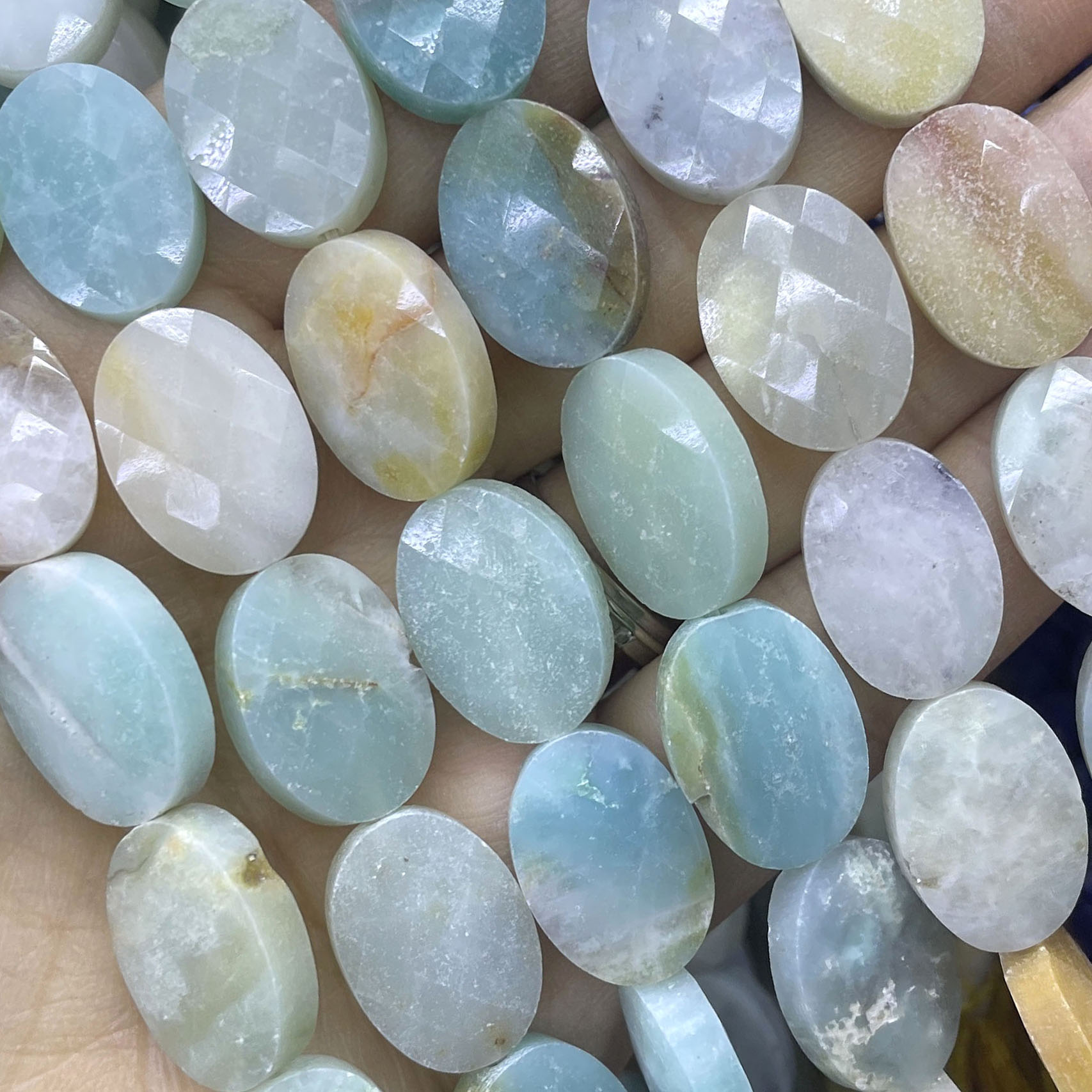 Jewelry Making Amazon - 13X18MM Faceted Natural Stone Oval Shape