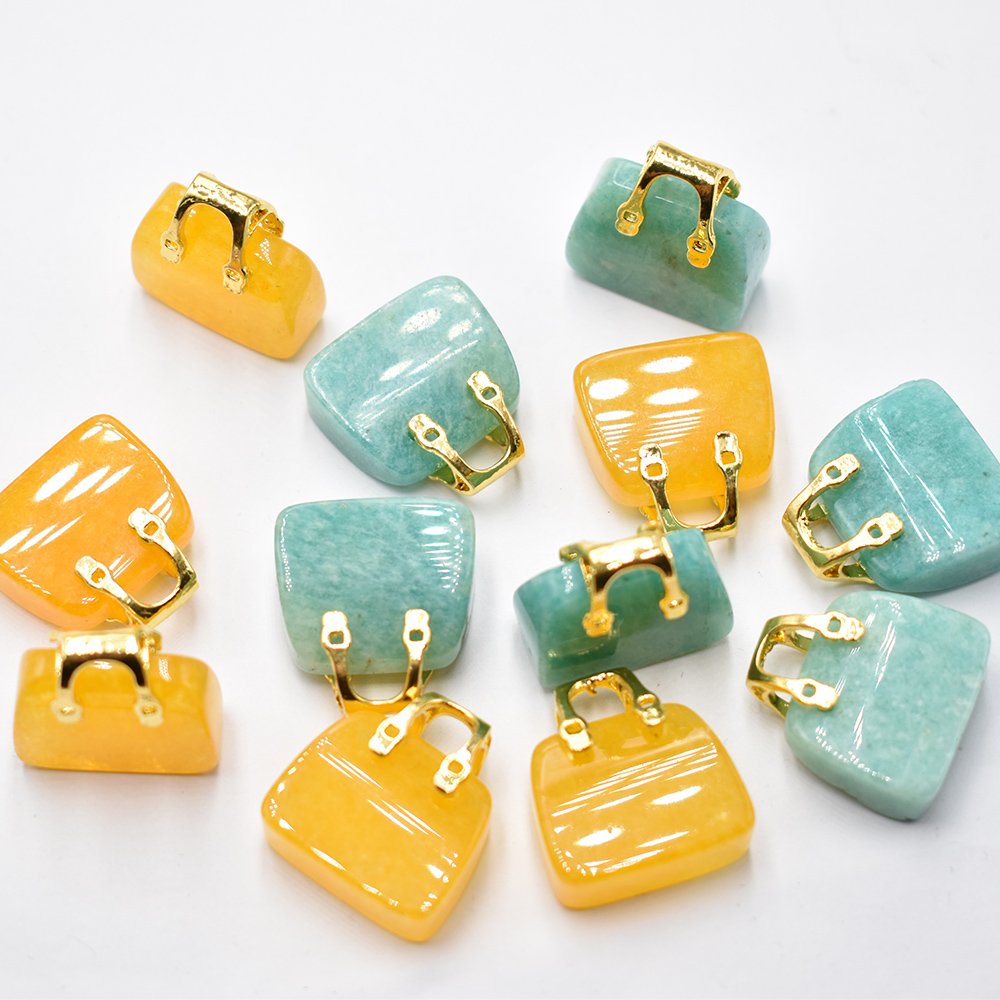 Jewelry Making Amazon - Wholesale 12pcs/lot Natural Stone Amazones Handbag