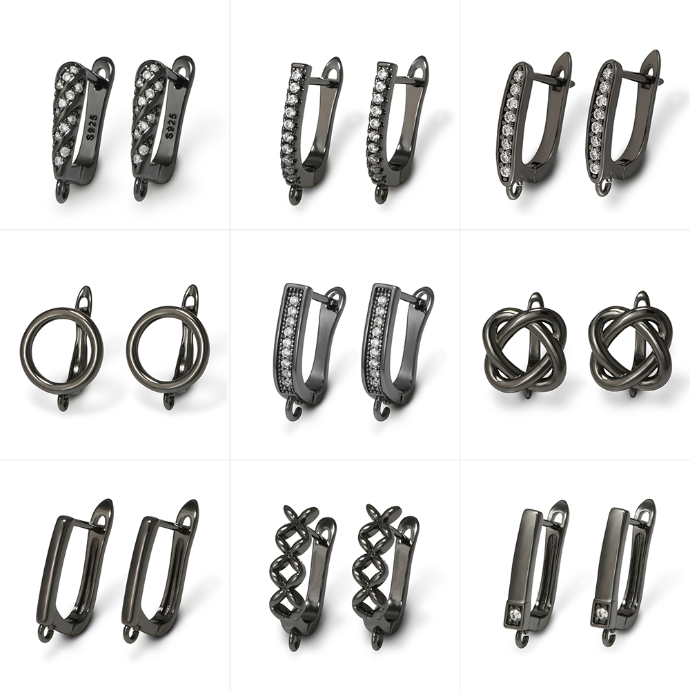 Jewelry Making Findings - YANASI 1 Pair Gun Black Brass