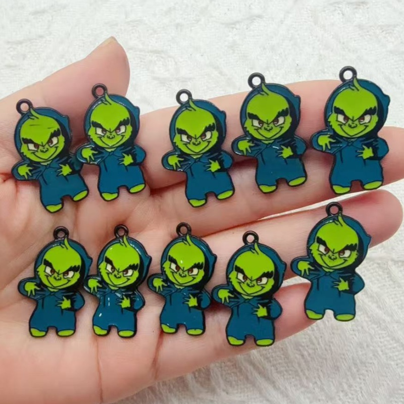 Jewelry Making Accessories - 10pcs alloy drip oil cartoon Christmas