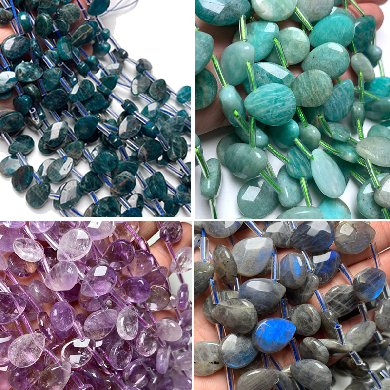 Jewelry Making Amazon - Faceted Natural 8x12mm Labradorite Amazon Sodalite