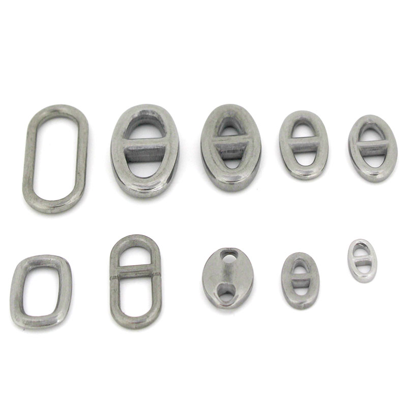 Jewelry Making Findings - 10Pcs Stainless Steel Double Hole Oval