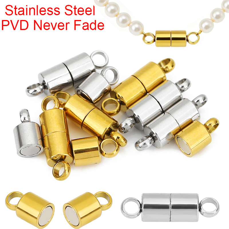 Jewelry Making Findings - 2pcs 14mm Stainless Steel Necklace Clasps