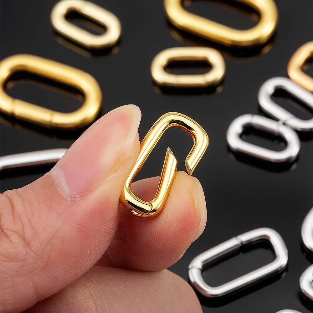 Jewelry Making Findings - 2pcs 18K Gold Plated Filled Oval