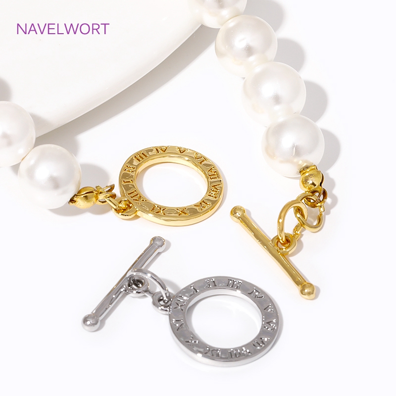 Toggle Clasp Gold - 18K Gold Plated Round OT Clasp