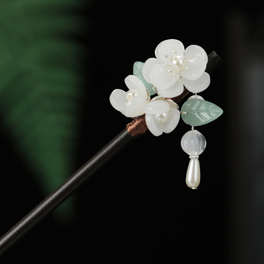 Jewelry Making Adults - Retro Flower Hairpin With Pearl Sandalwood