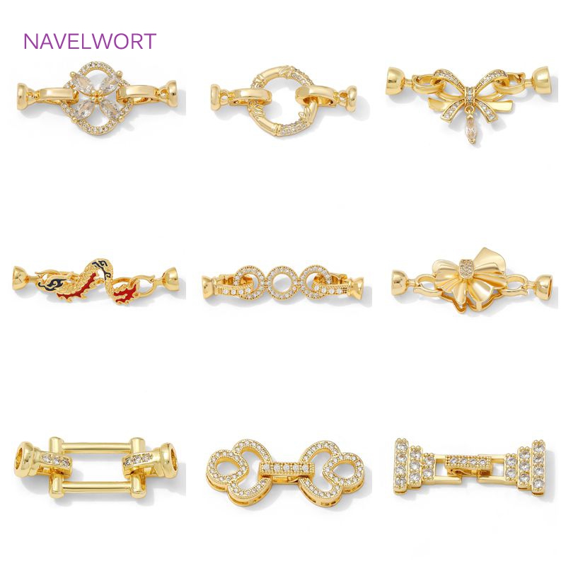 Jewelry Making Findings - 1/2Pcs 14K Gold Plated Pearl Clasps