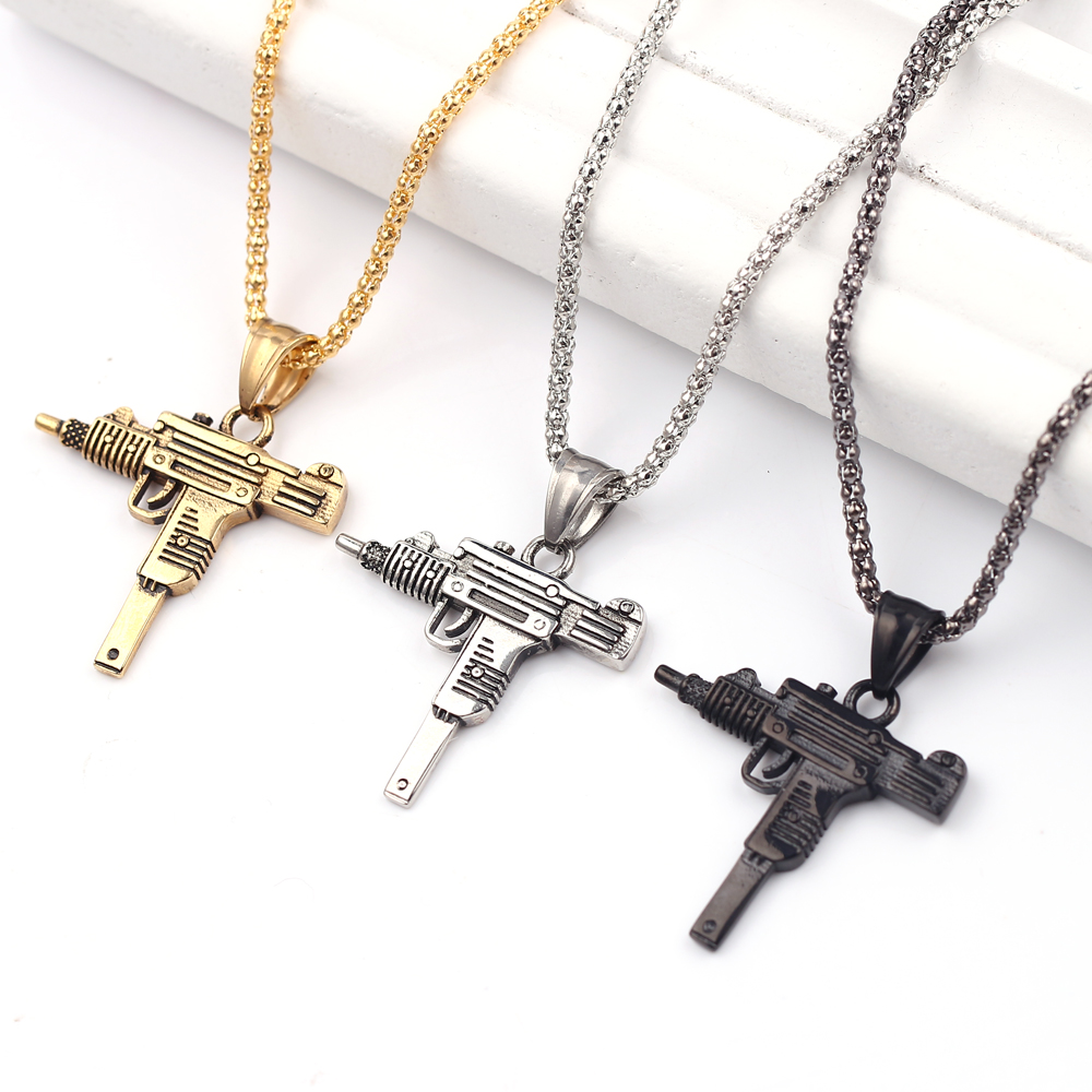 Punk Uzi Pistol Machine Gun Ne - Jewelry Making Workshops 评论和价格
