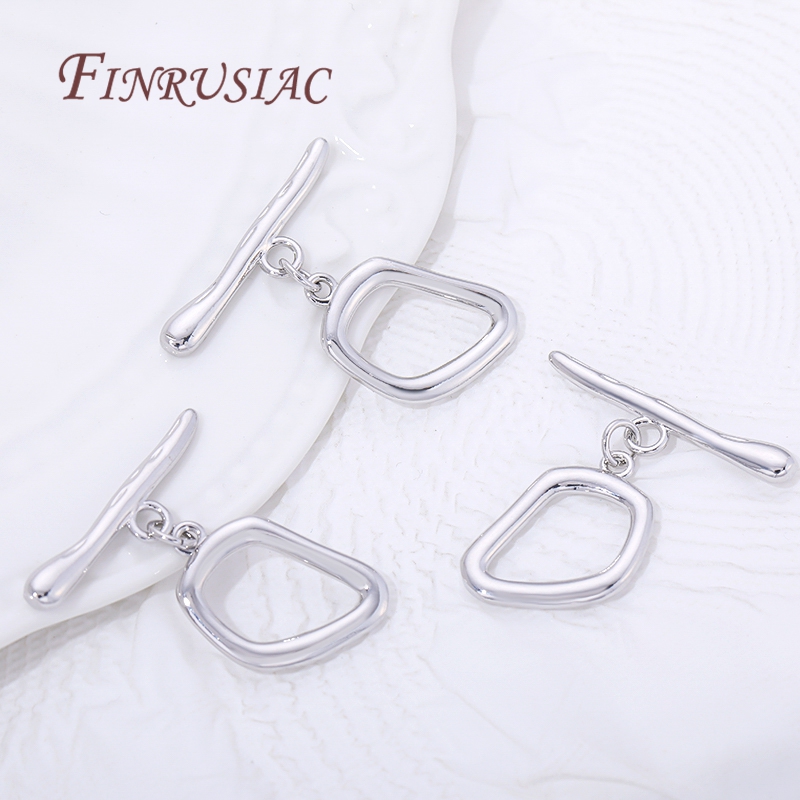 2/4/6Pcs Rhodium Plated Toggle - Toggle Clasp Gold 评论和价格