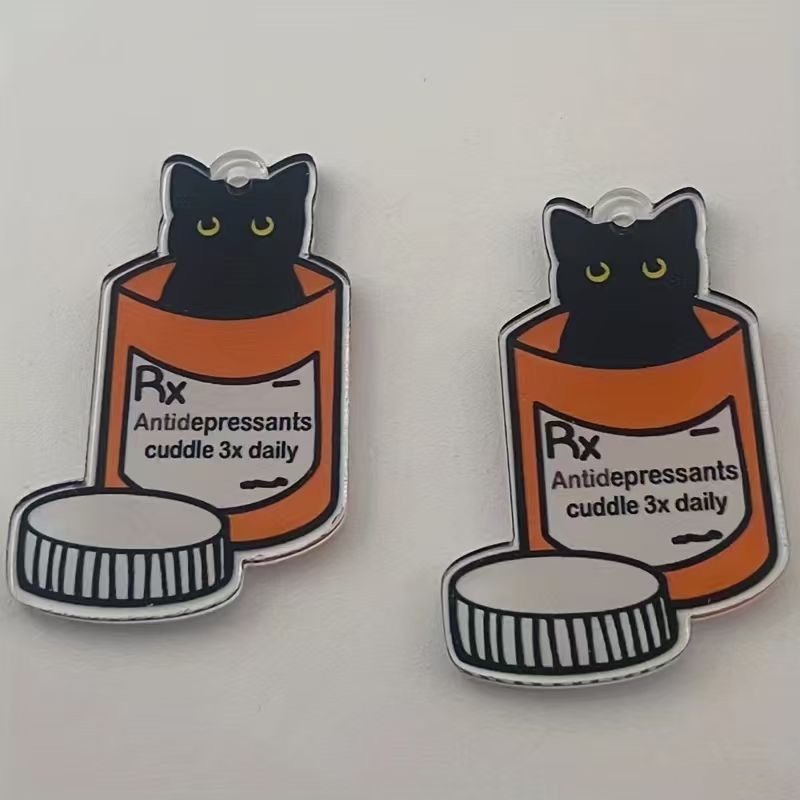 10pcs acrylic medicine cat pen - Jewelry Making Accessories 评论和价格
