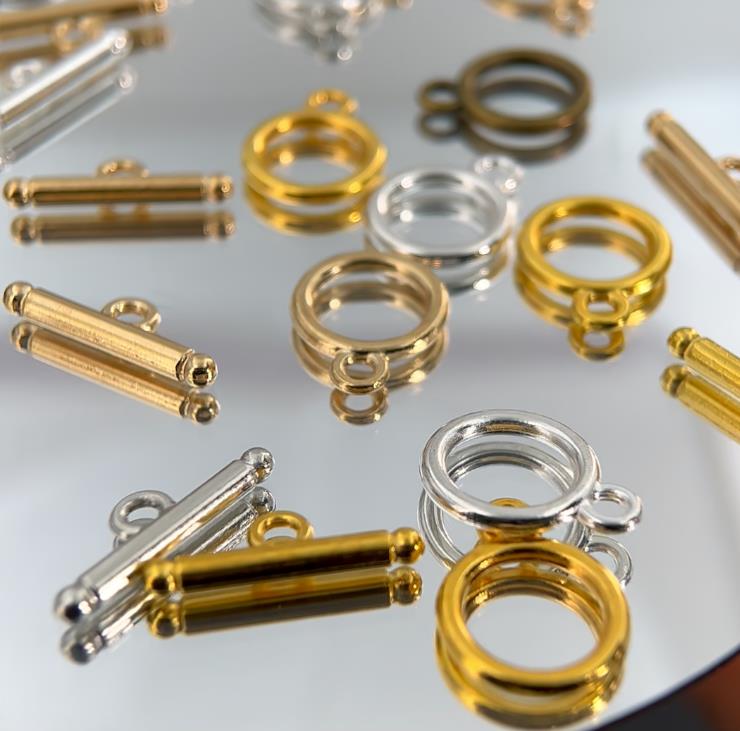 10Sets/lot Metal OT Clasps Con - Toggle Clasp Gold 评论和价格