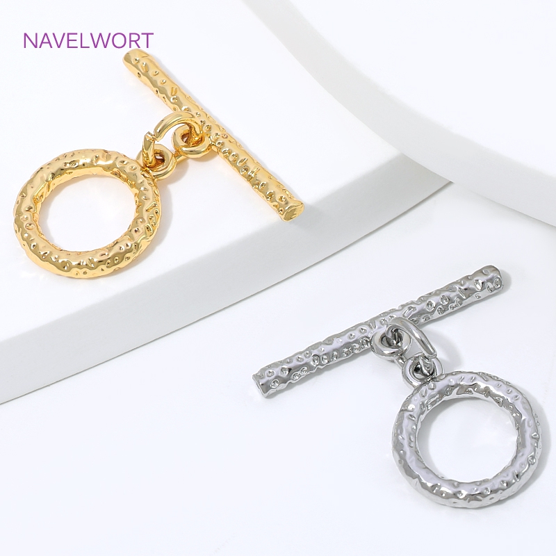18K Gold Plated Brass Toggle C - Toggle Clasp Gold 评论和价格