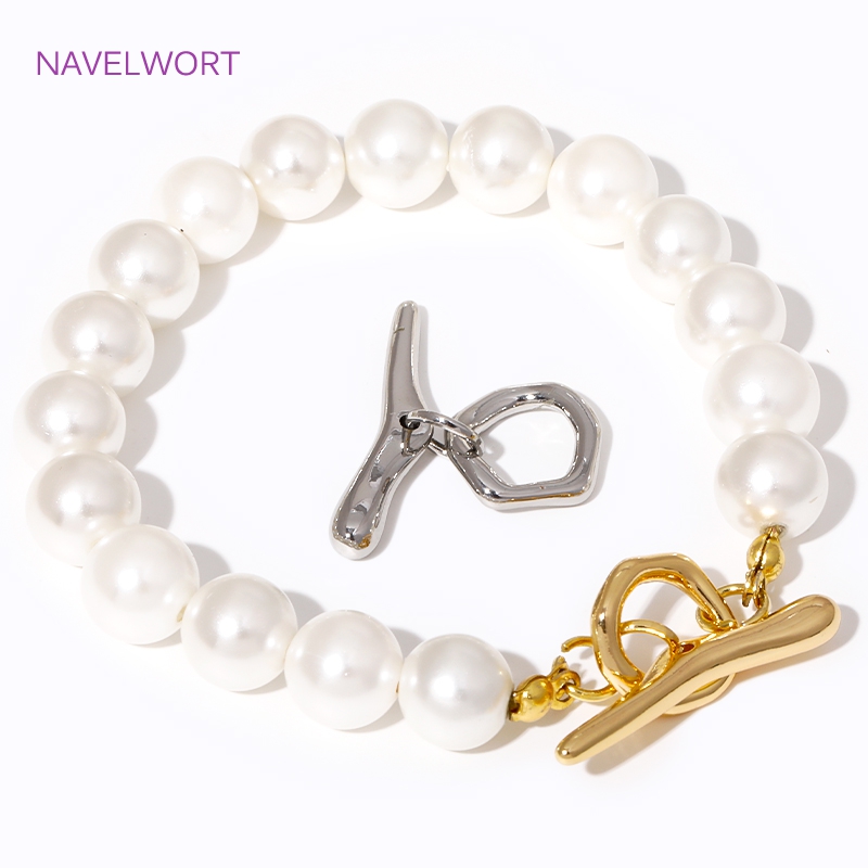 18K Gold Plated Irregular Shap - Toggle Clasp Gold 评论和价格