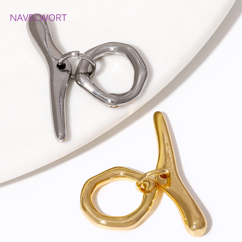 18K Gold Plated Irregular Shap - Toggle Clasp Gold 评论和价格
