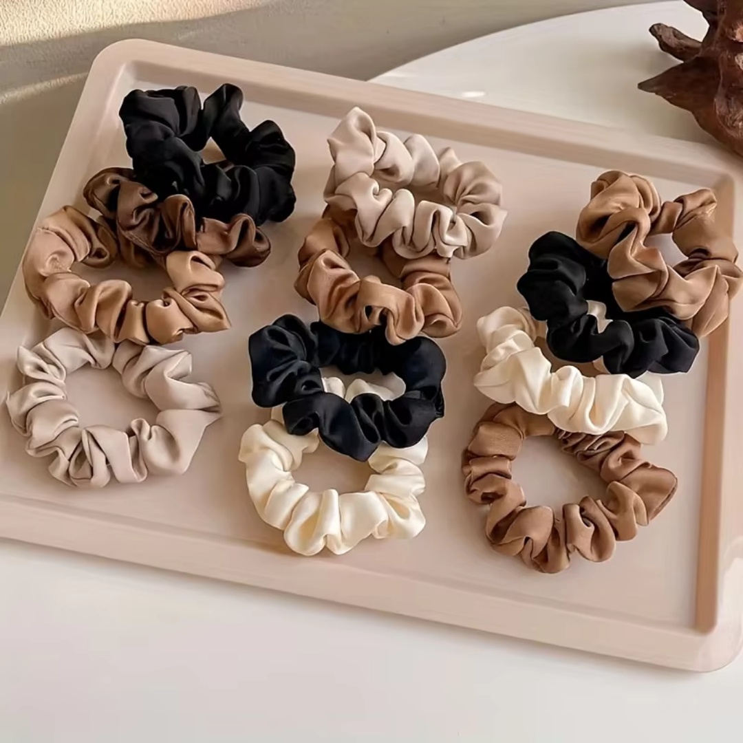 5PCS Satin Hair Scrunchie Exqu - Jewelry Making Adults 评论和价格