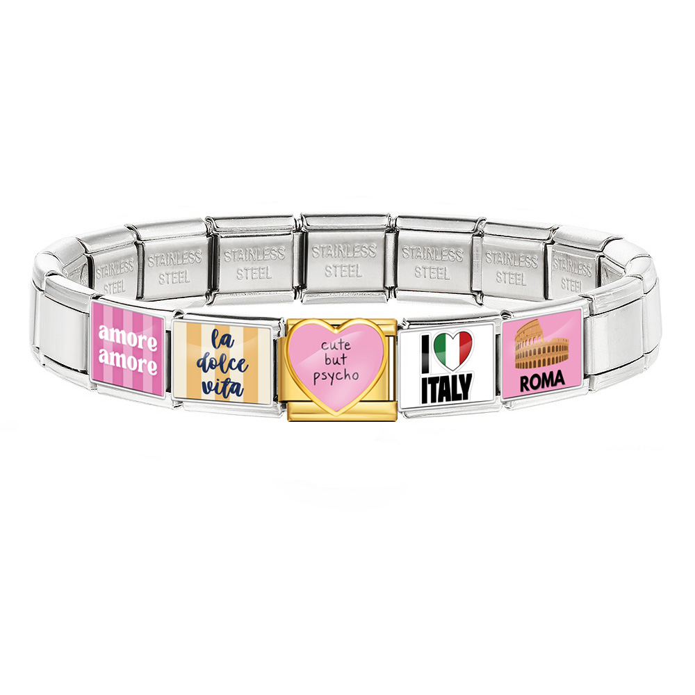 Stainless Steel Bracelet I Lov - Jewelry Making Rome 评论和价格