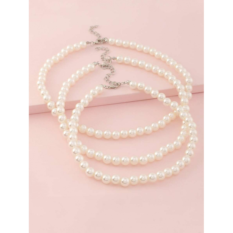 3pcs/Set Girls White Pearl Bea - Jewelry Making Kits For Girls 评论和价格