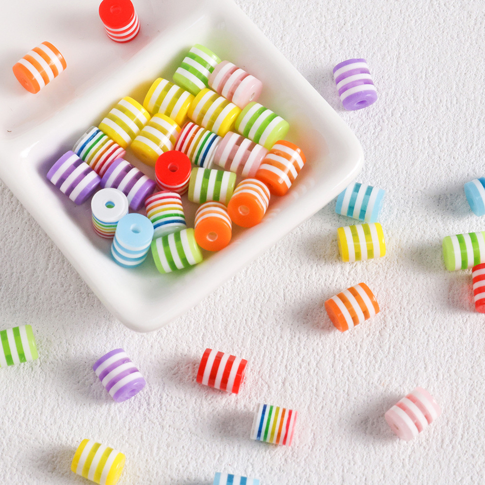 100 Pcs/Lot Rainbow Cylindrica - Jewelry Making Event 评论和价格
