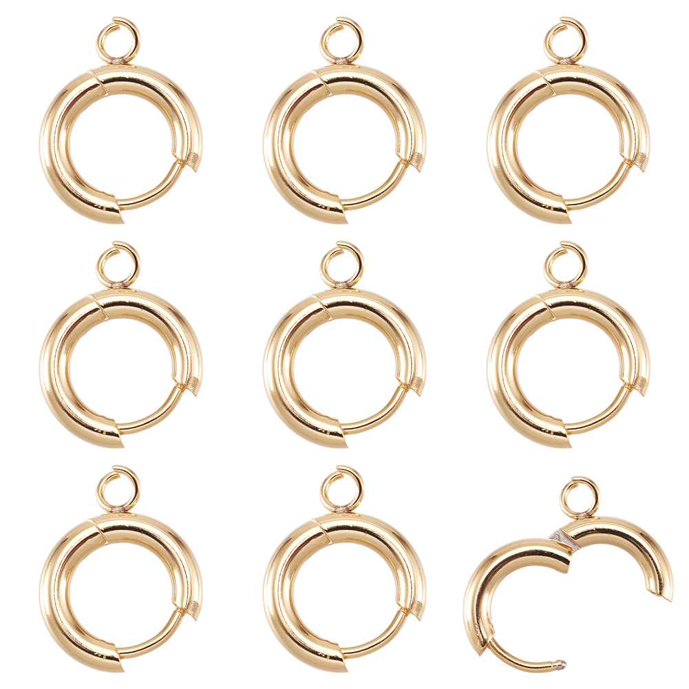 10pcs 201 Stainless Steel Hugg - Jewelry Making Findings 评论和价格