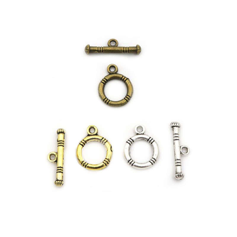 10 Sets Gold-Plate Silver Colo - Toggle Clasp Gold 评论和价格