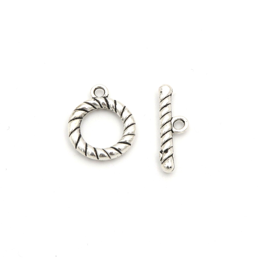 10 Sets Gold-Plate Silver Colo - Toggle Clasp Gold 评论和价格
