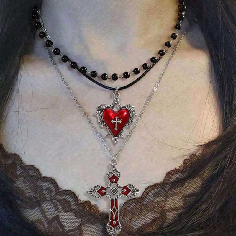 Y2K Punk Gothic Multi Layer Ne - Jewelry Making Kits For Girls 评论和价格