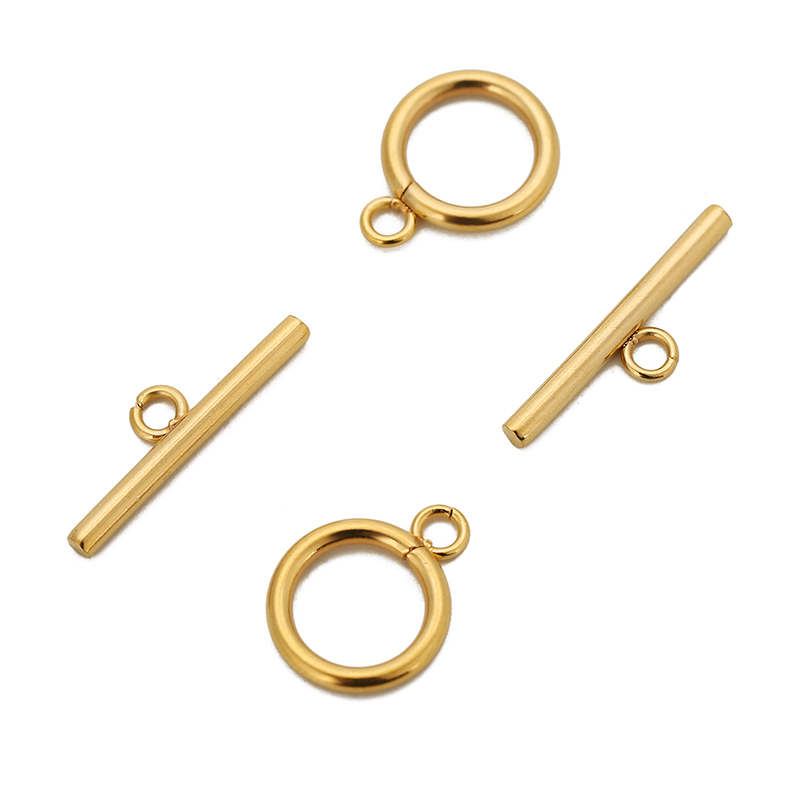 5/10sets/pack Stainless Steel  - Toggle Clasp Gold 评论和价格