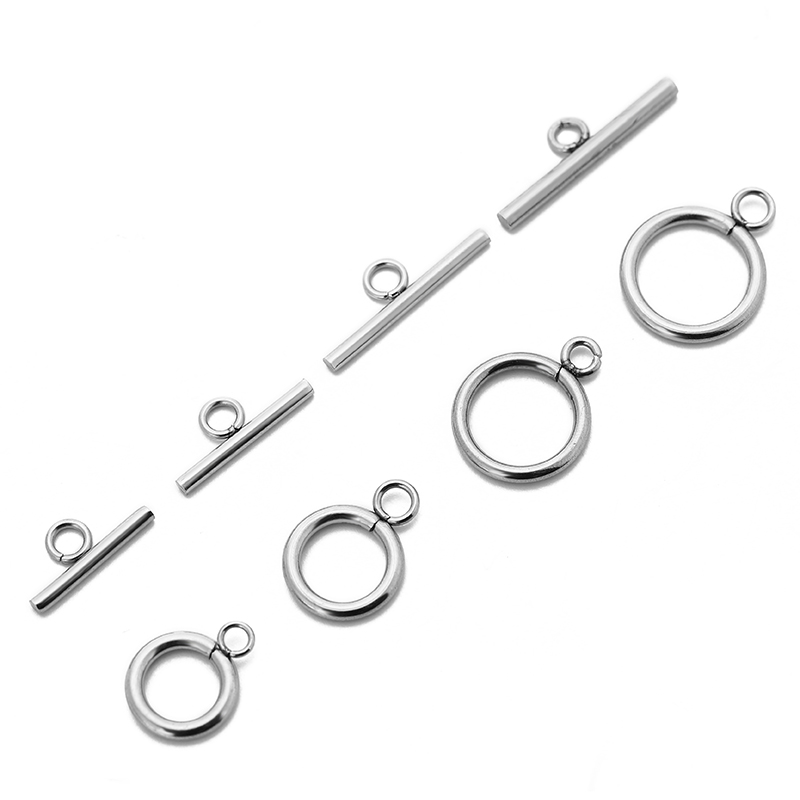 5/10sets/pack Stainless Steel  - Toggle Clasp Gold 评论和价格