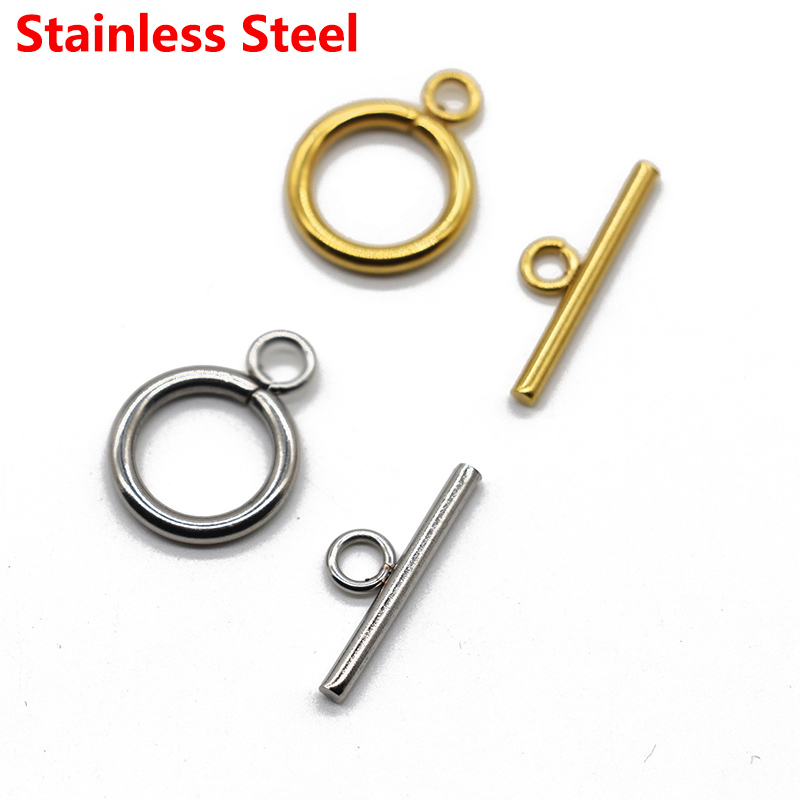5/10sets/pack Stainless Steel  - Toggle Clasp Gold 评论和价格