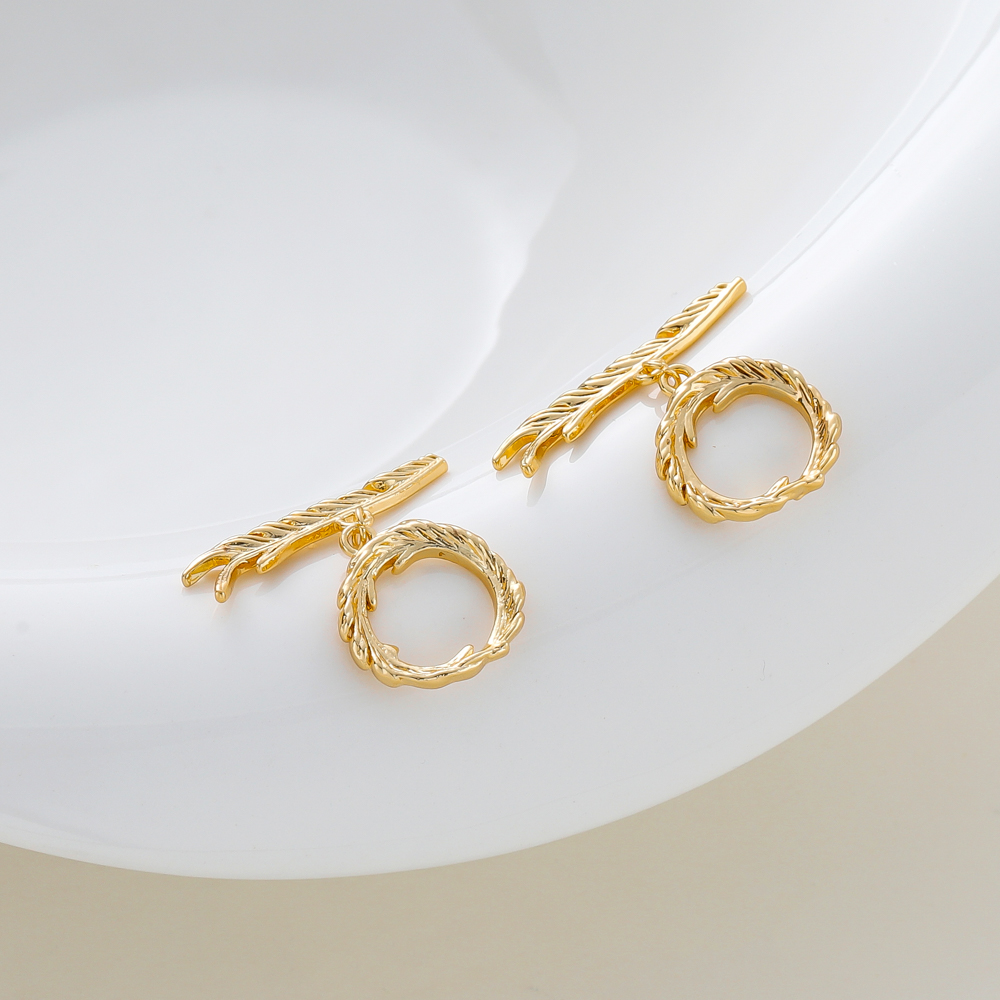 4Sets O Toggle Clasps 18K Gold - Toggle Clasp Gold 评论和价格