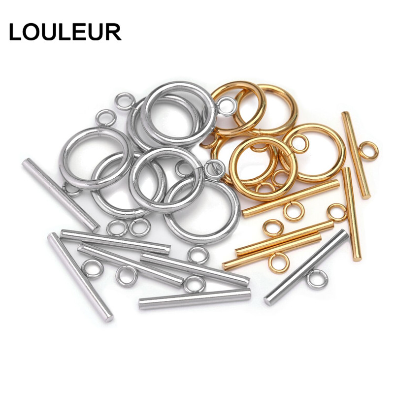 Stainless Steel OT Clasps Brac - Toggle Clasp Gold 评论和价格