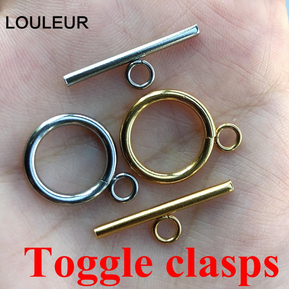 Stainless Steel OT Clasps Brac - Toggle Clasp Gold 评论和价格