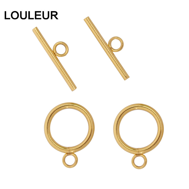 Stainless Steel OT Clasps Brac - Toggle Clasp Gold 评论和价格