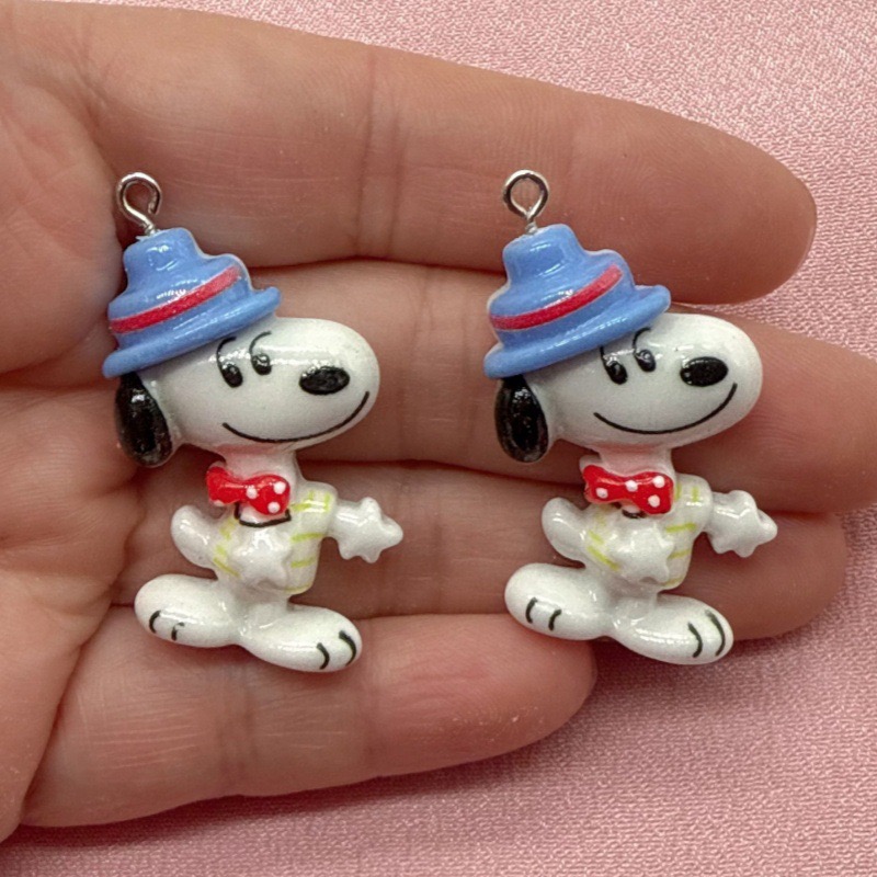 10pcs resin cute little dog pe - Jewelry Making Accessories 评论和价格