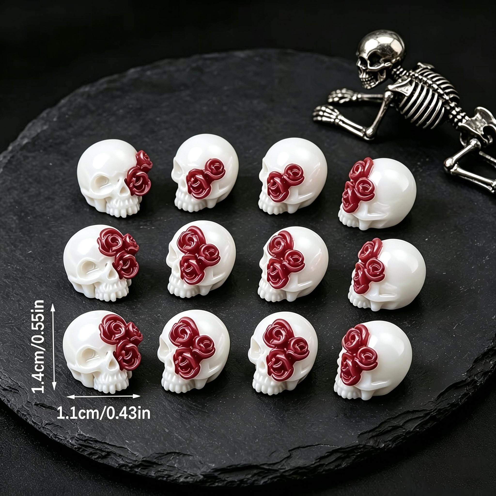 3D Rose Skull Resin Pendants G - Jewelry Making Event 评论和价格