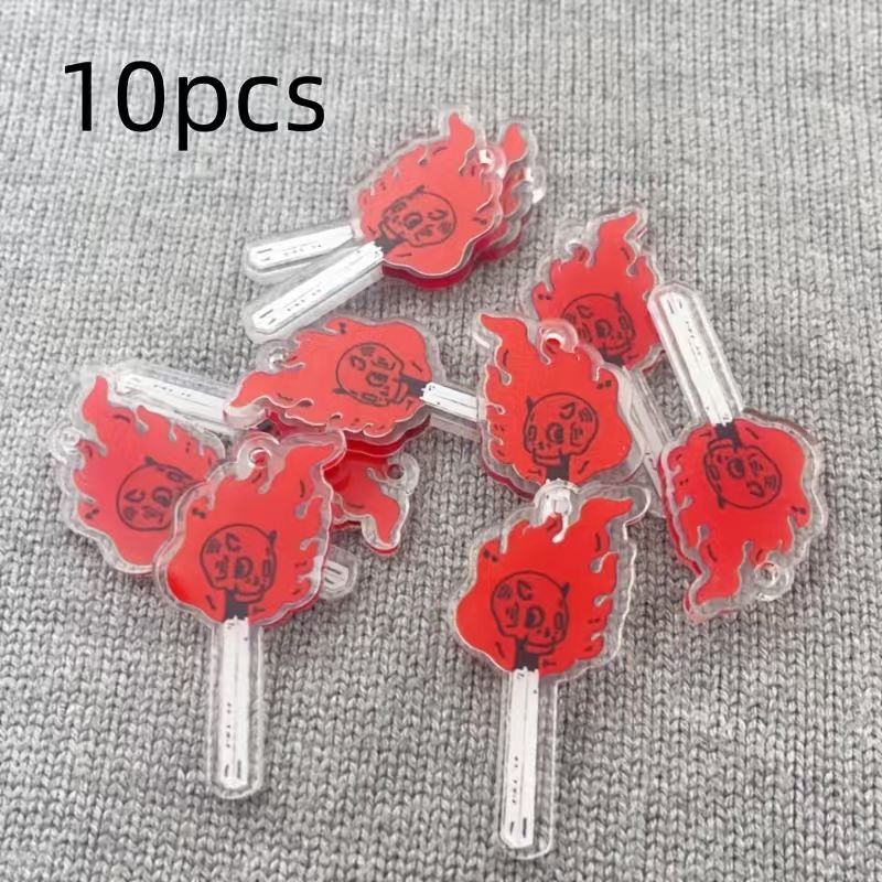 10pcs acrylic skull pendant, D - Jewelry Making Accessories 评论和价格