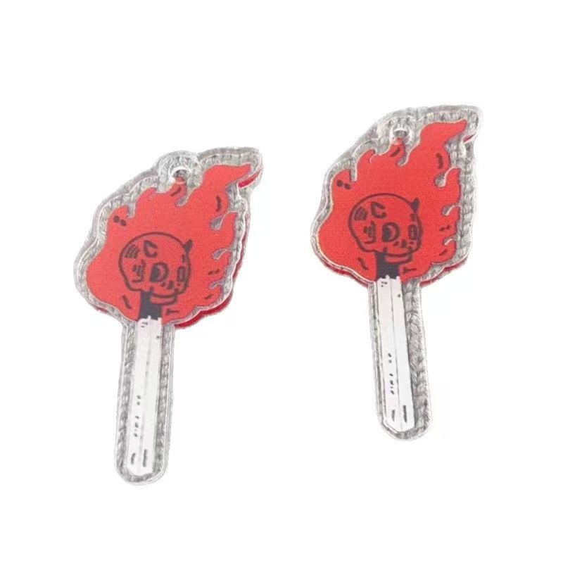 10pcs acrylic skull pendant, D - Jewelry Making Accessories 评论和价格