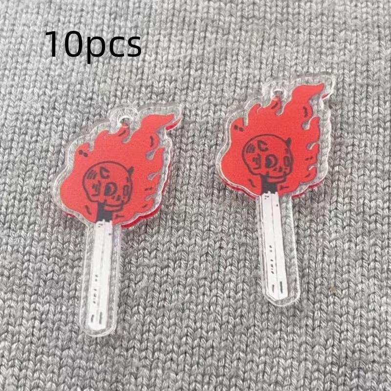 10pcs acrylic skull pendant, D - Jewelry Making Accessories 评论和价格