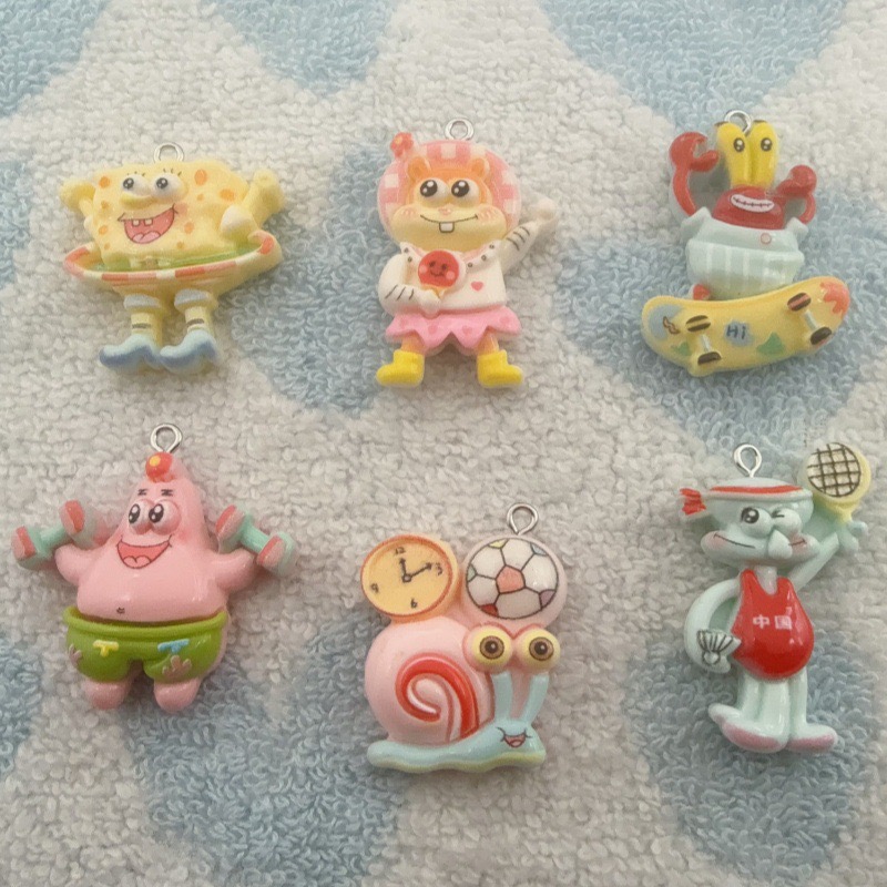 10pcs cartoon resin pendant, D - Jewelry Making Accessories 评论和价格