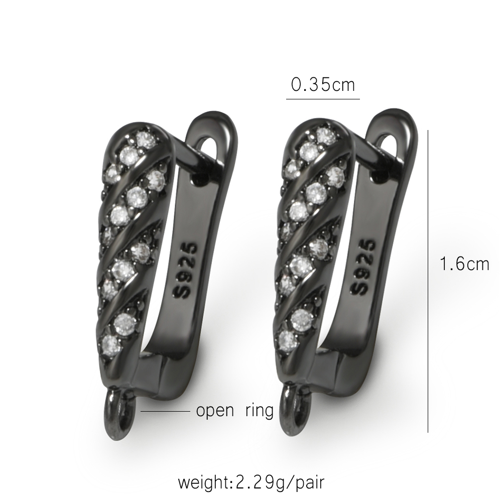 YANASI 1 Pair Gun Black  Brass - Jewelry Making Findings 评论和价格
