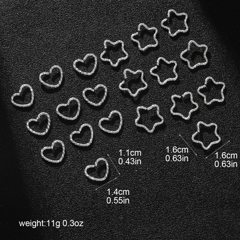 20-30Pcs Star & Love Embossed  - Jewelry Making Knots 评论和价格