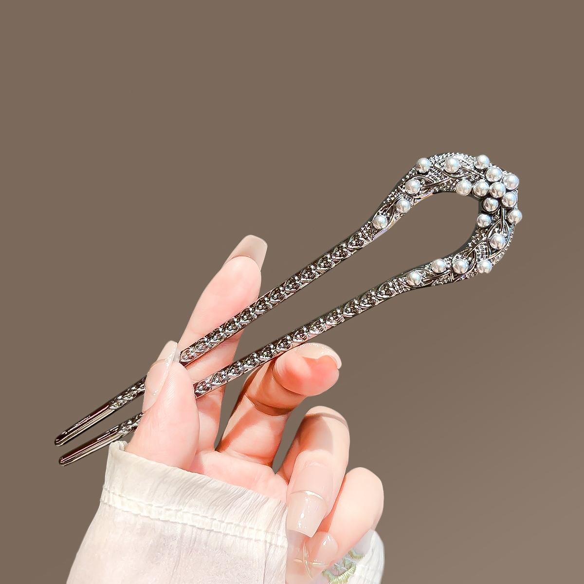 New Pearl U Shaped Hairpin For - Jewelry Making Adults 评论和价格