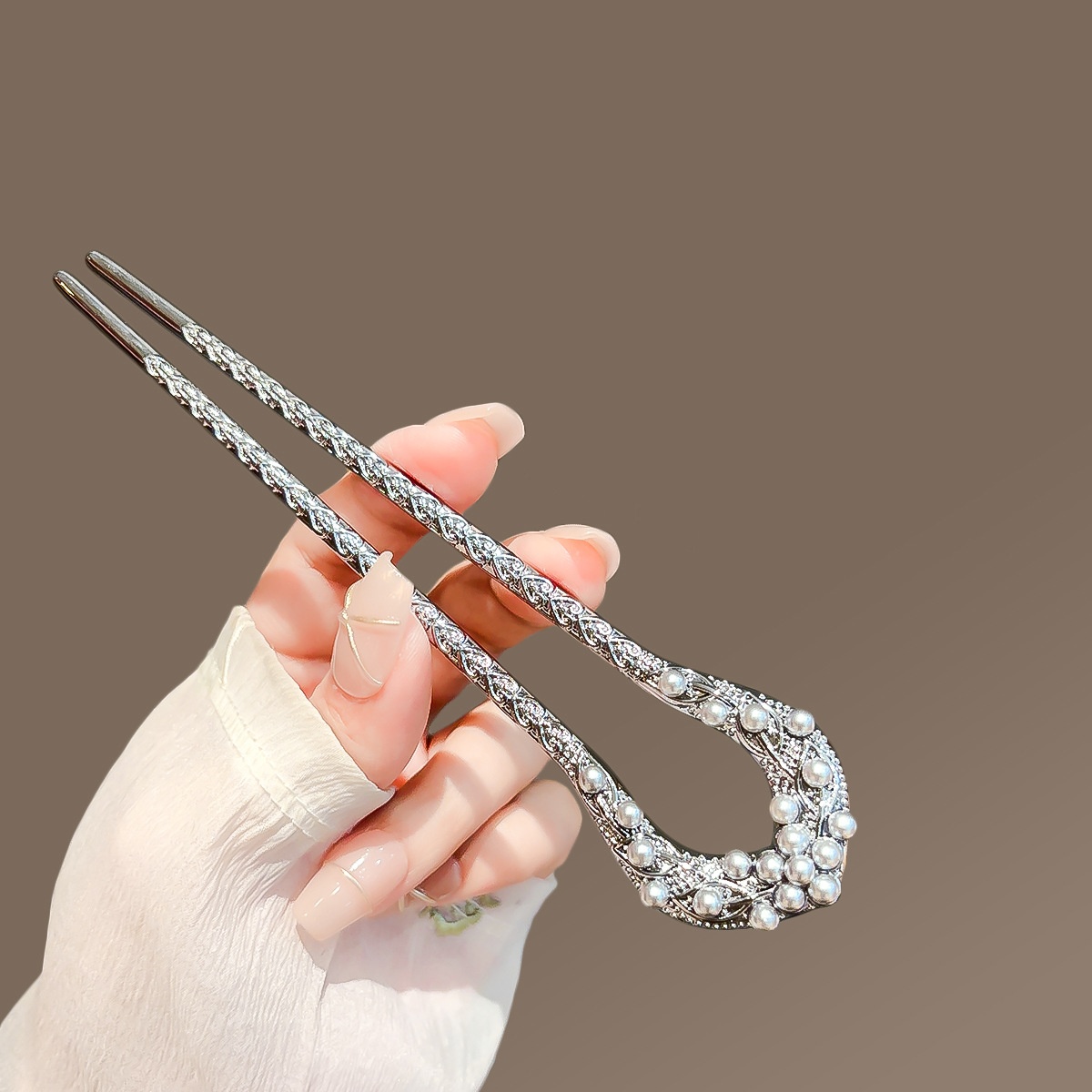 New Pearl U Shaped Hairpin For - Jewelry Making Adults 评论和价格