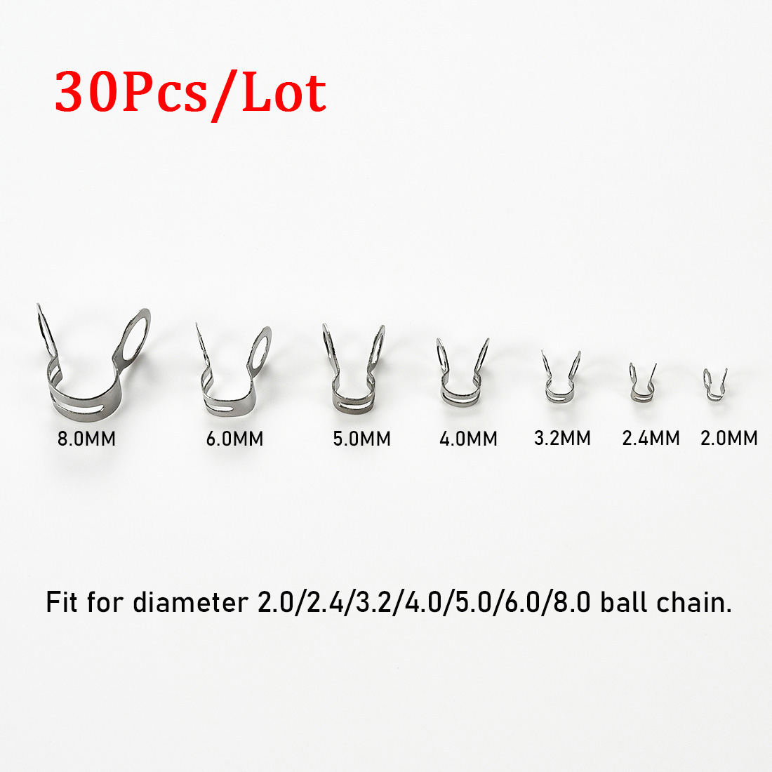 30Pcs Stainless Steel Ball Cha - Jewelry Making Knots 评论和价格