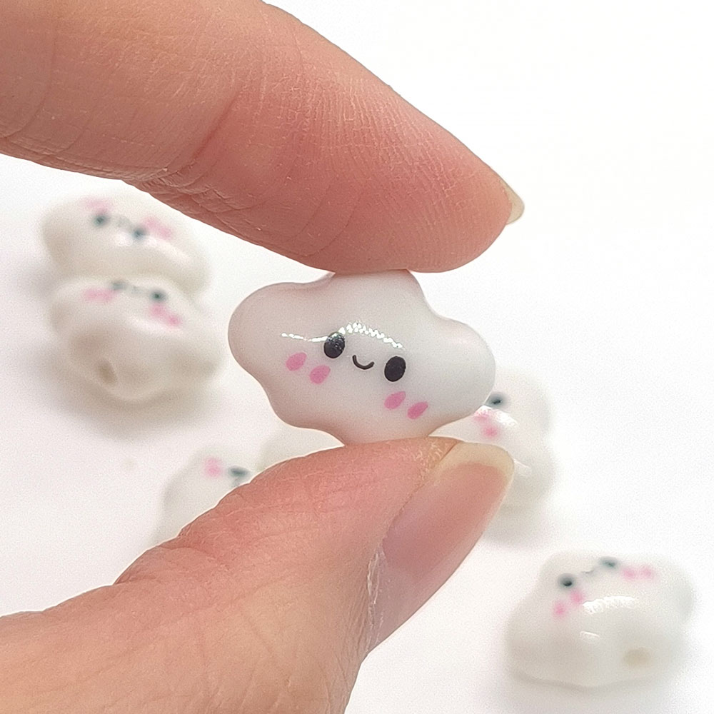 10pcs Colorful Chubby Smiling  - Jewelry Making Event 评论和价格